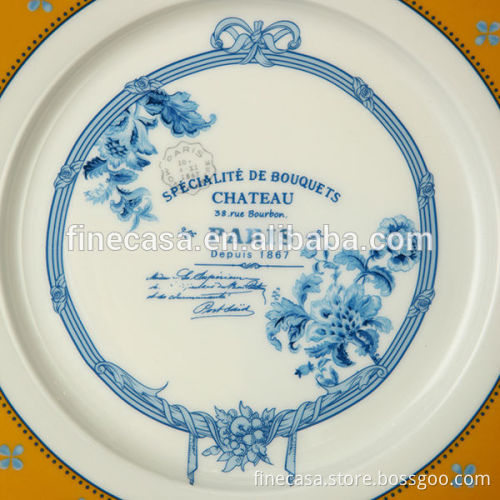 10.5 Inches Elegant Fine New Bone China Wholesale Ceramic White Dinner Plate of New Classic